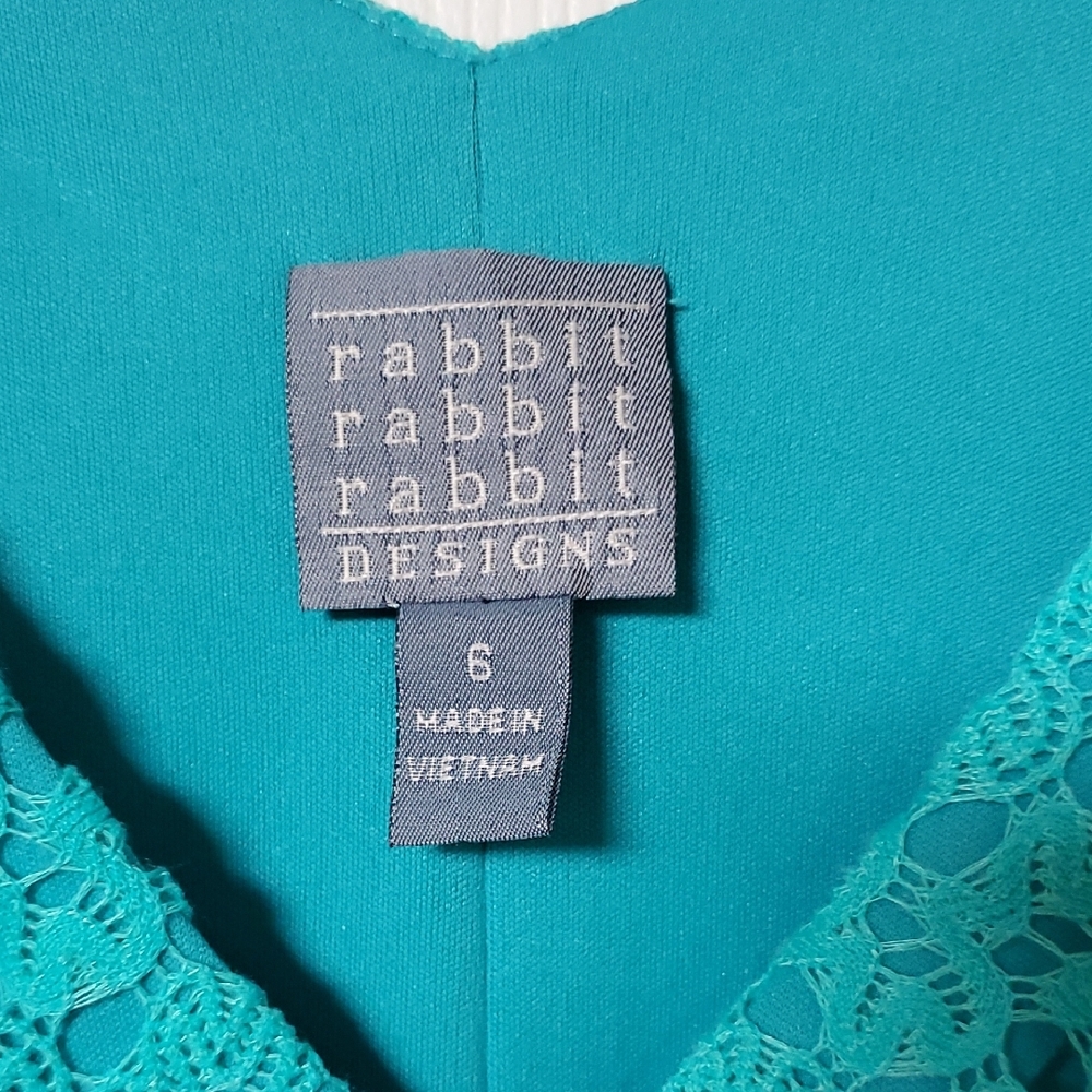 Rabbit Rabbit Rabbit Turquoise Midi Dress - Picture 2 of 2